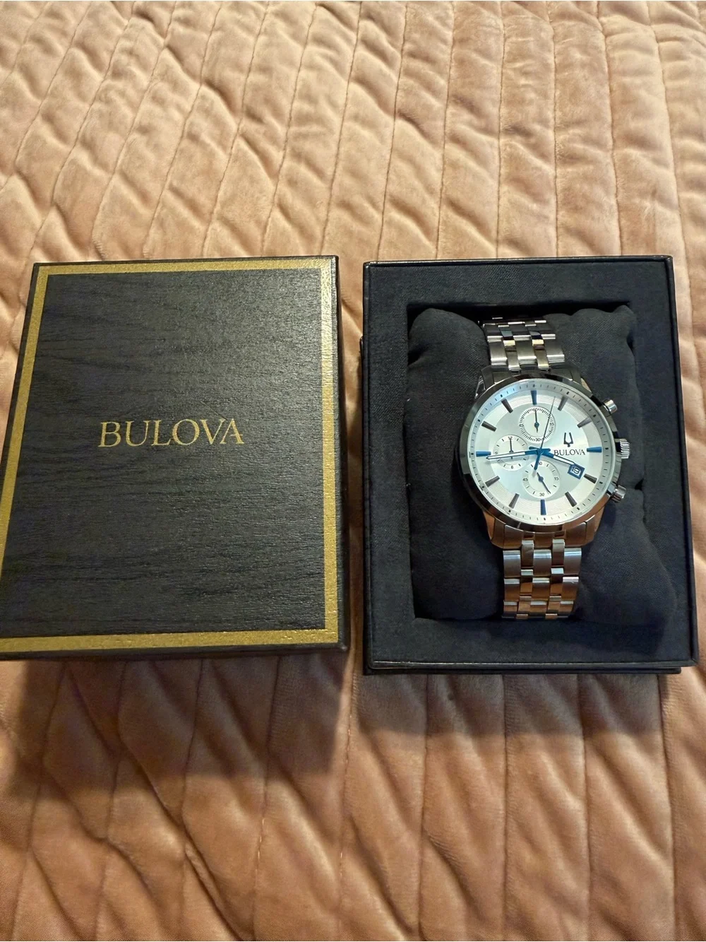 Bulova Men's Sutton Chronograph Silver Stainless Steel Bracelet Watch